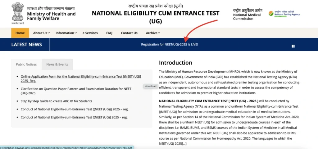 Registration for NEET(UG)-2025 is LIVE